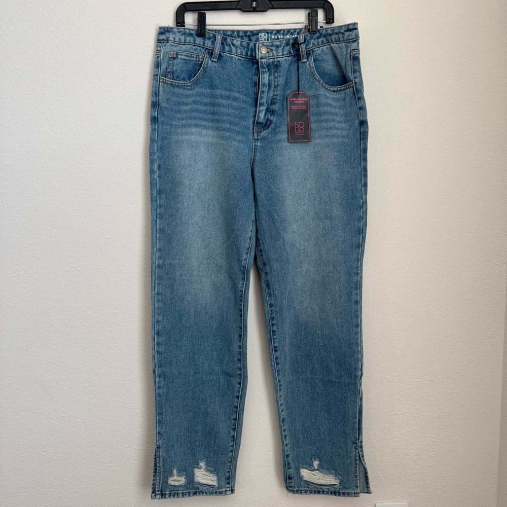High rise straight leg jeans size 17
